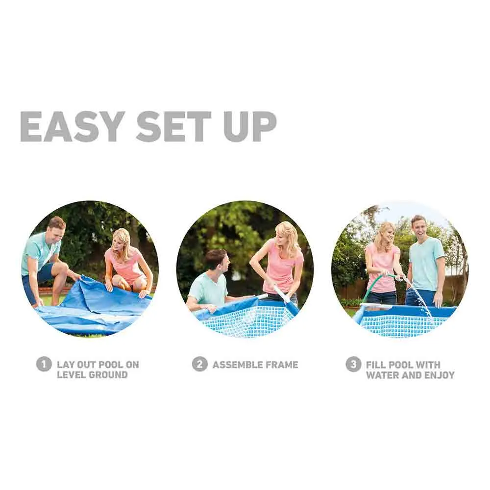 戶外水池連濾水泵 4.5m x 2.2m x 84cm Rectangular Frame Pool Set with Filter pump