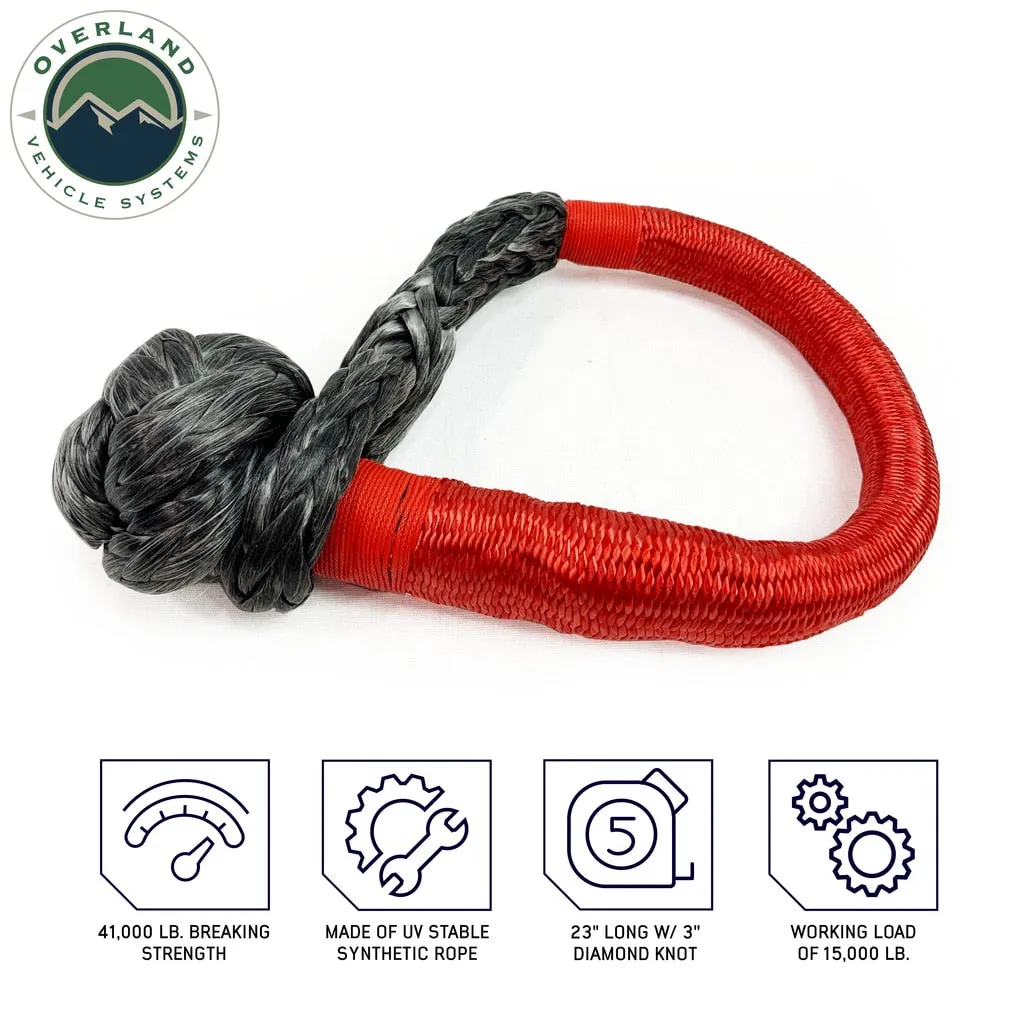 23 Inch Soft Shackle 5/8 Inch Diameter Soft Shackle Recovery 44,000 lbs Breaking Strength Overland Vehicle Systems