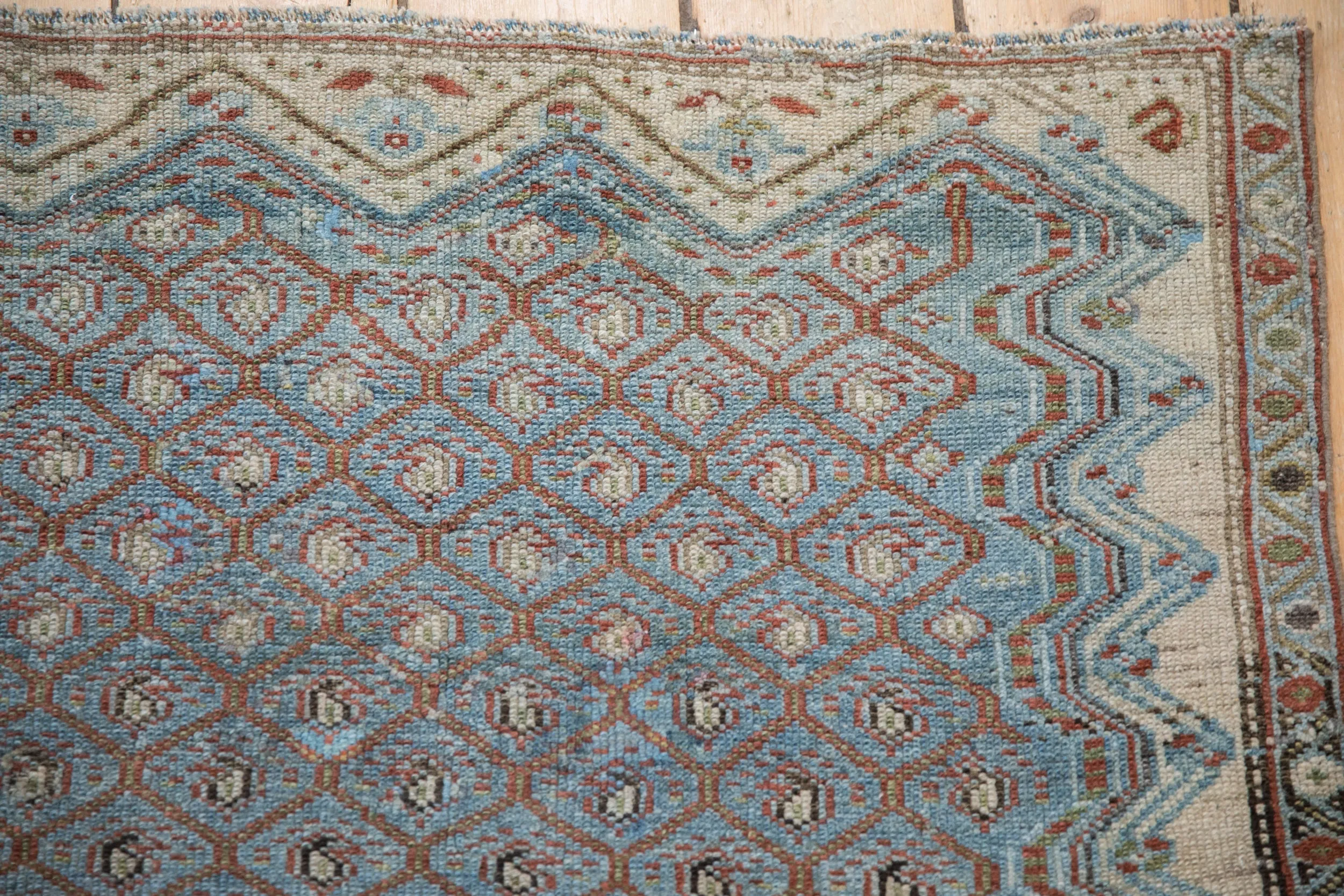 4.5x5.5 Antique Fine Distressed Malayer Square Rug