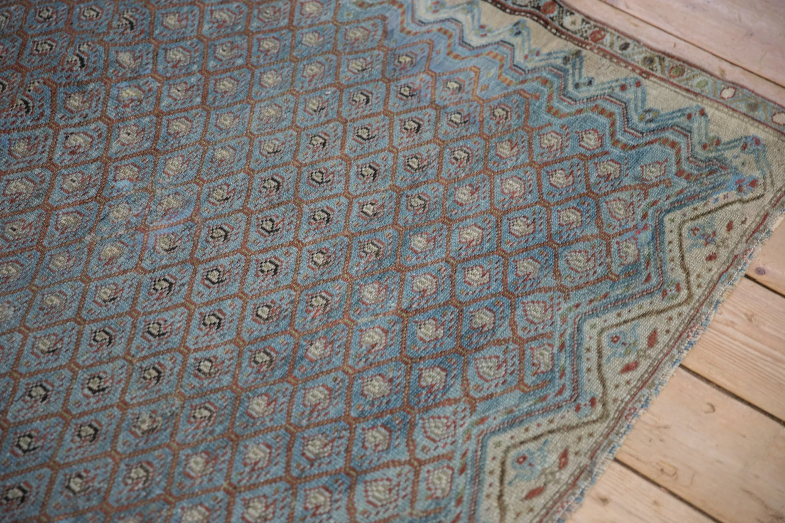 4.5x5.5 Antique Fine Distressed Malayer Square Rug