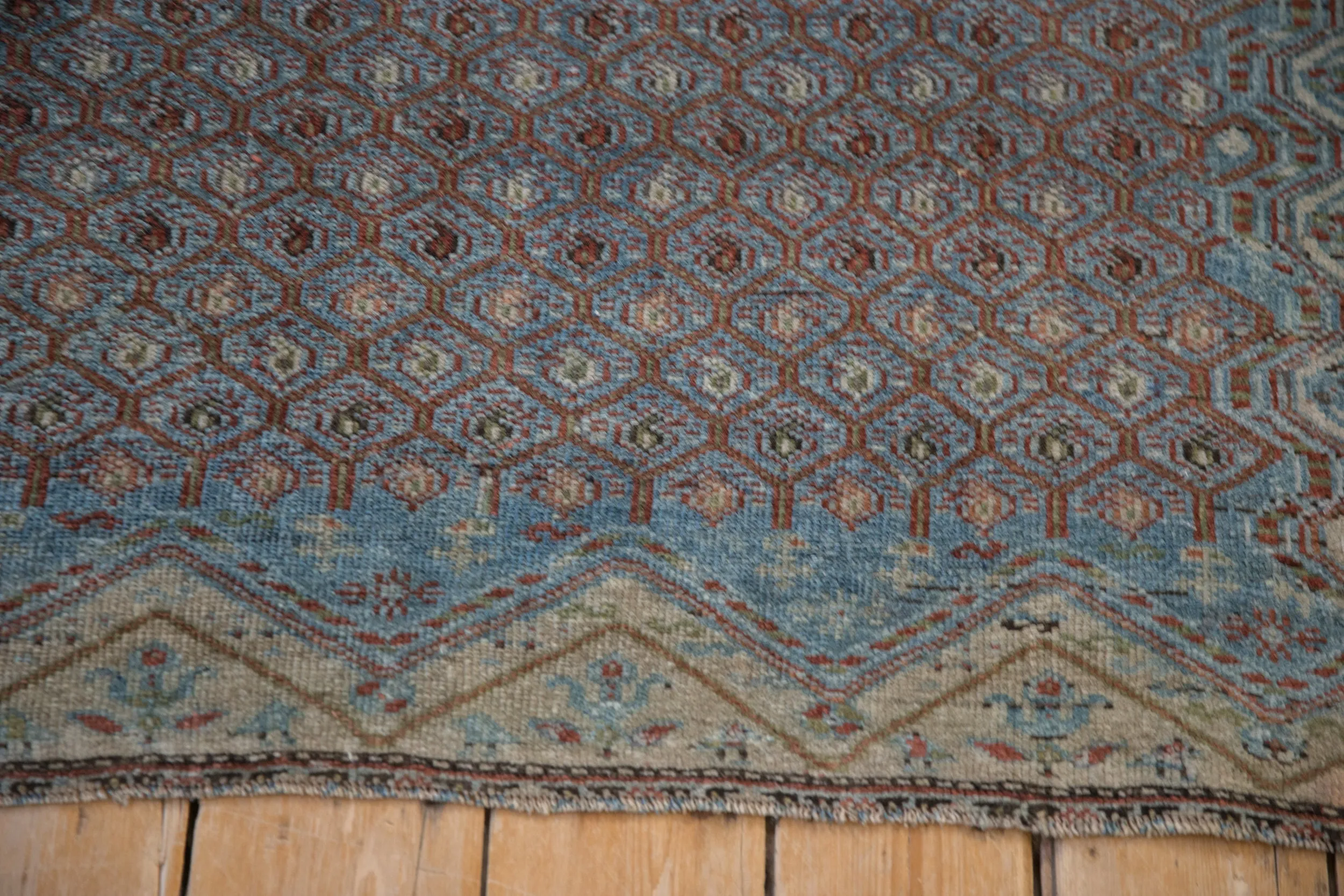 4.5x5.5 Antique Fine Distressed Malayer Square Rug