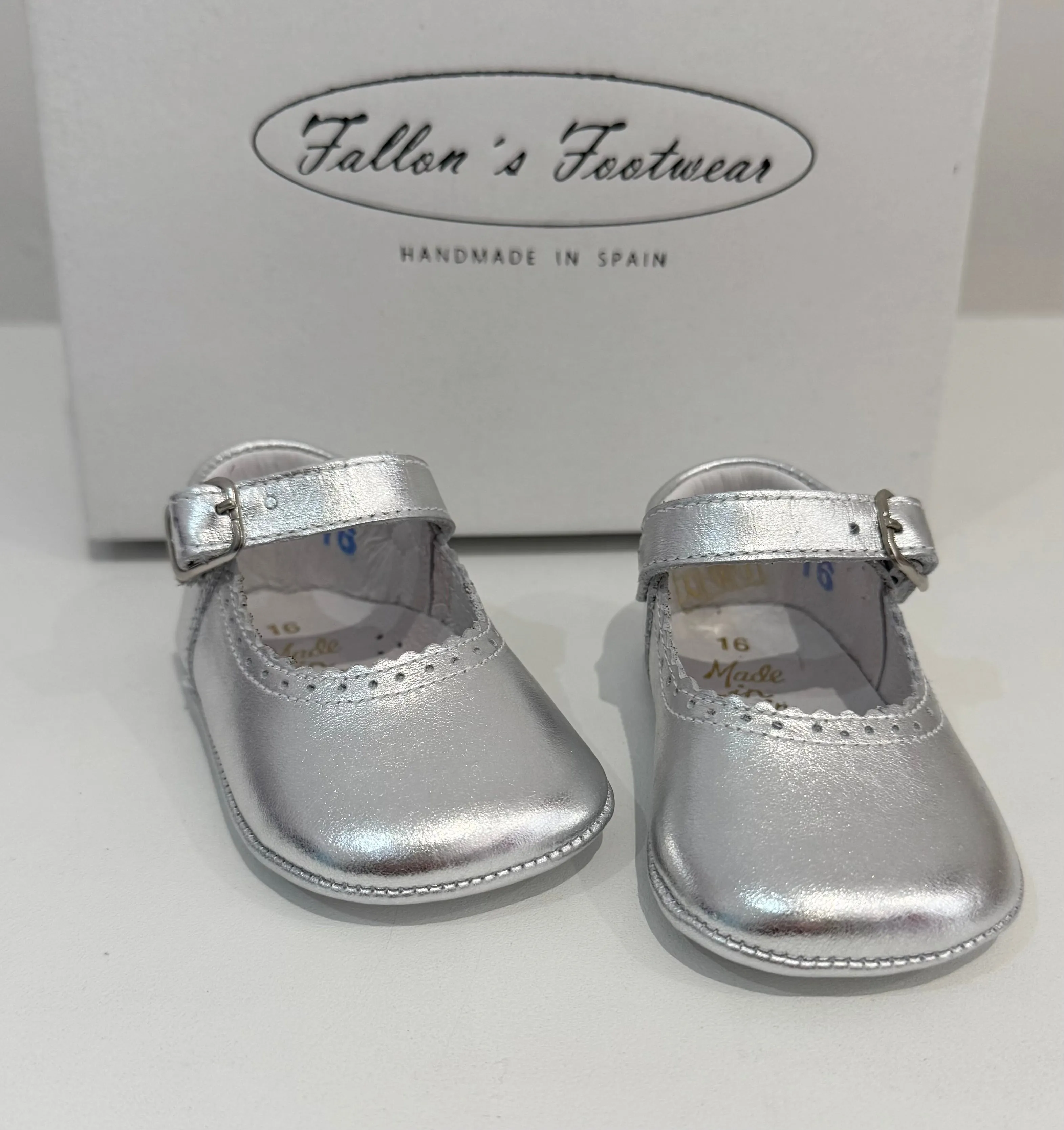 712 Baby Silver Bow Soft Baby Shoe