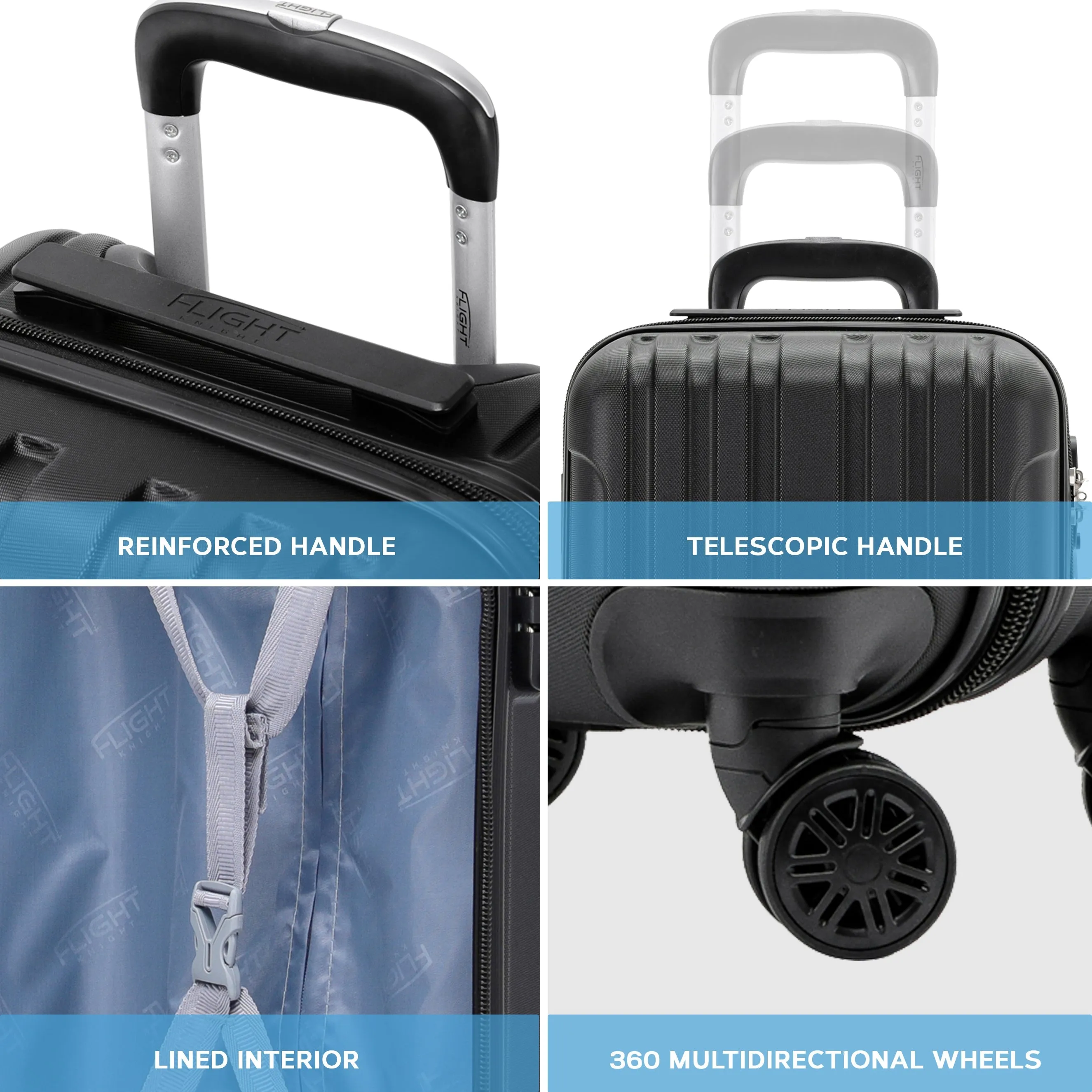 8 Wheel Premium Travel Suitcase TSA Lock Highly Durable 100  Airline Approved