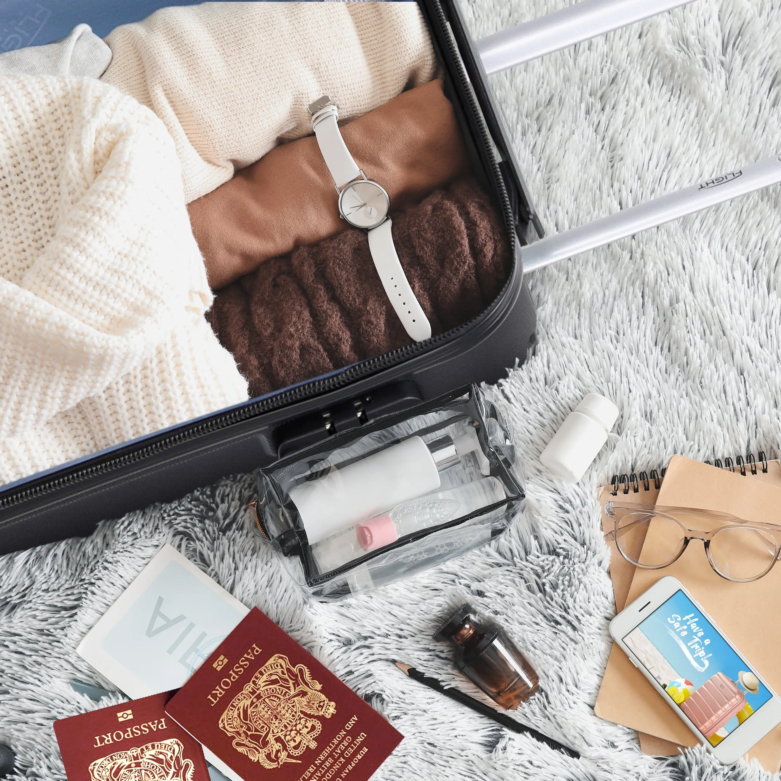 8 Wheel Premium Travel Suitcase TSA Lock Highly Durable 100  Airline Approved