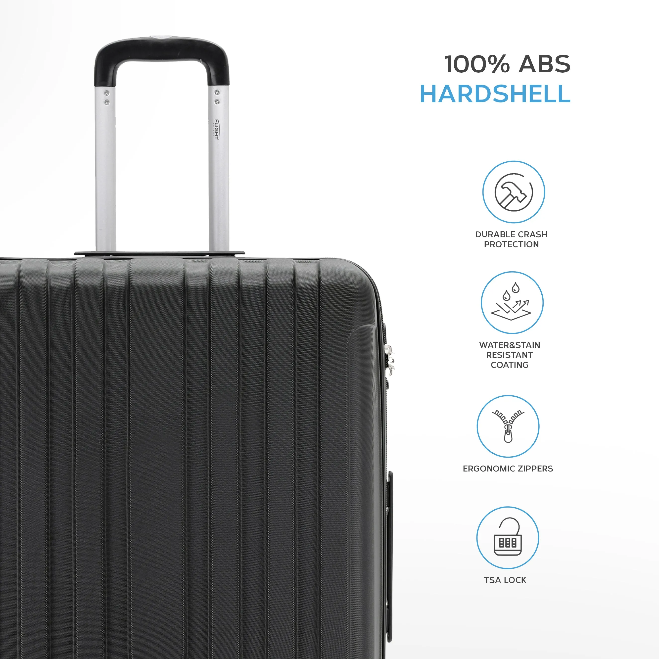 8 Wheel Premium Travel Suitcase TSA Lock Highly Durable 100  Airline Approved
