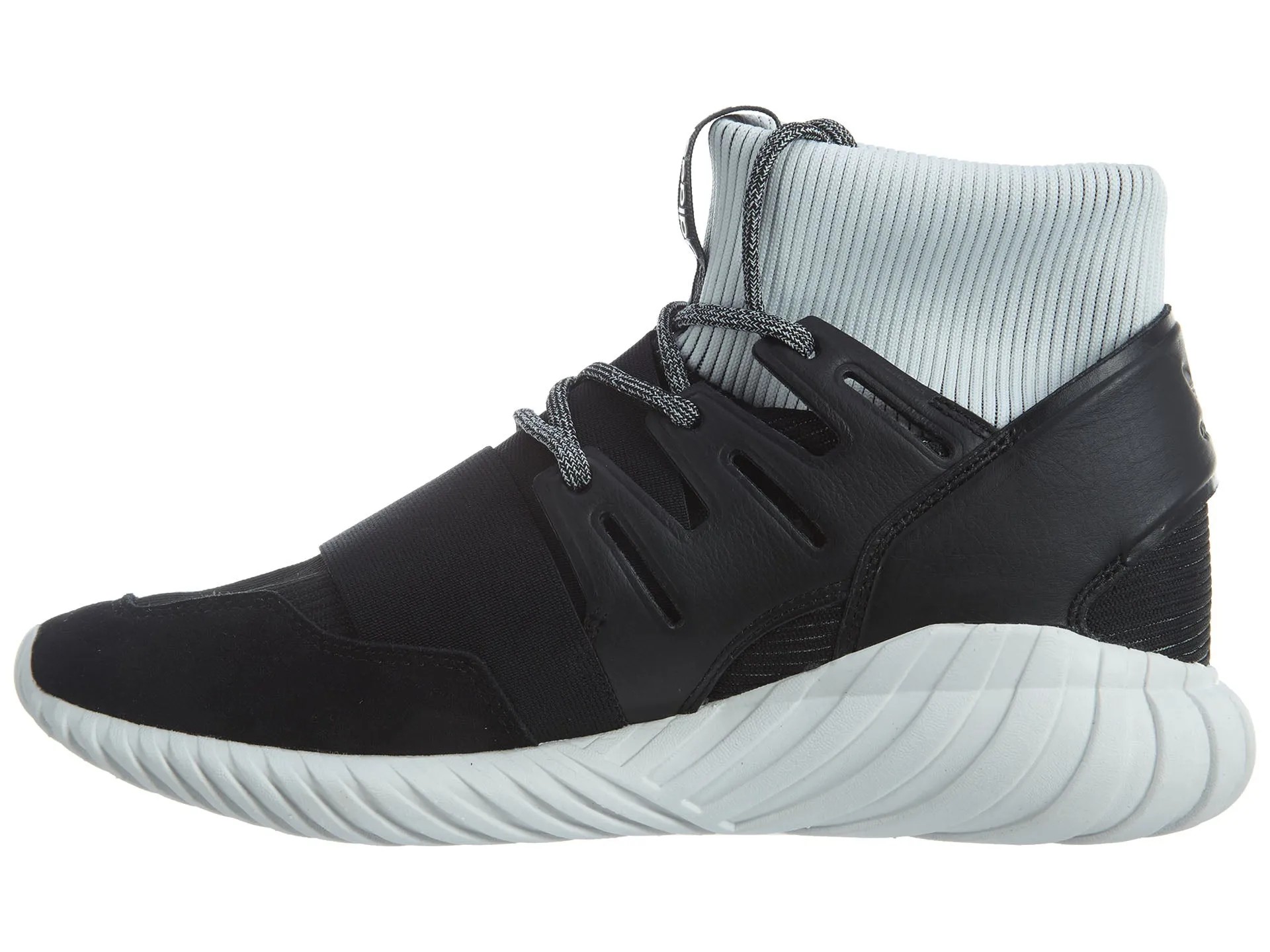 Adidas Tubular Doom Mens BA7555 Black White TwoTone Knit Mens Style :BA7555