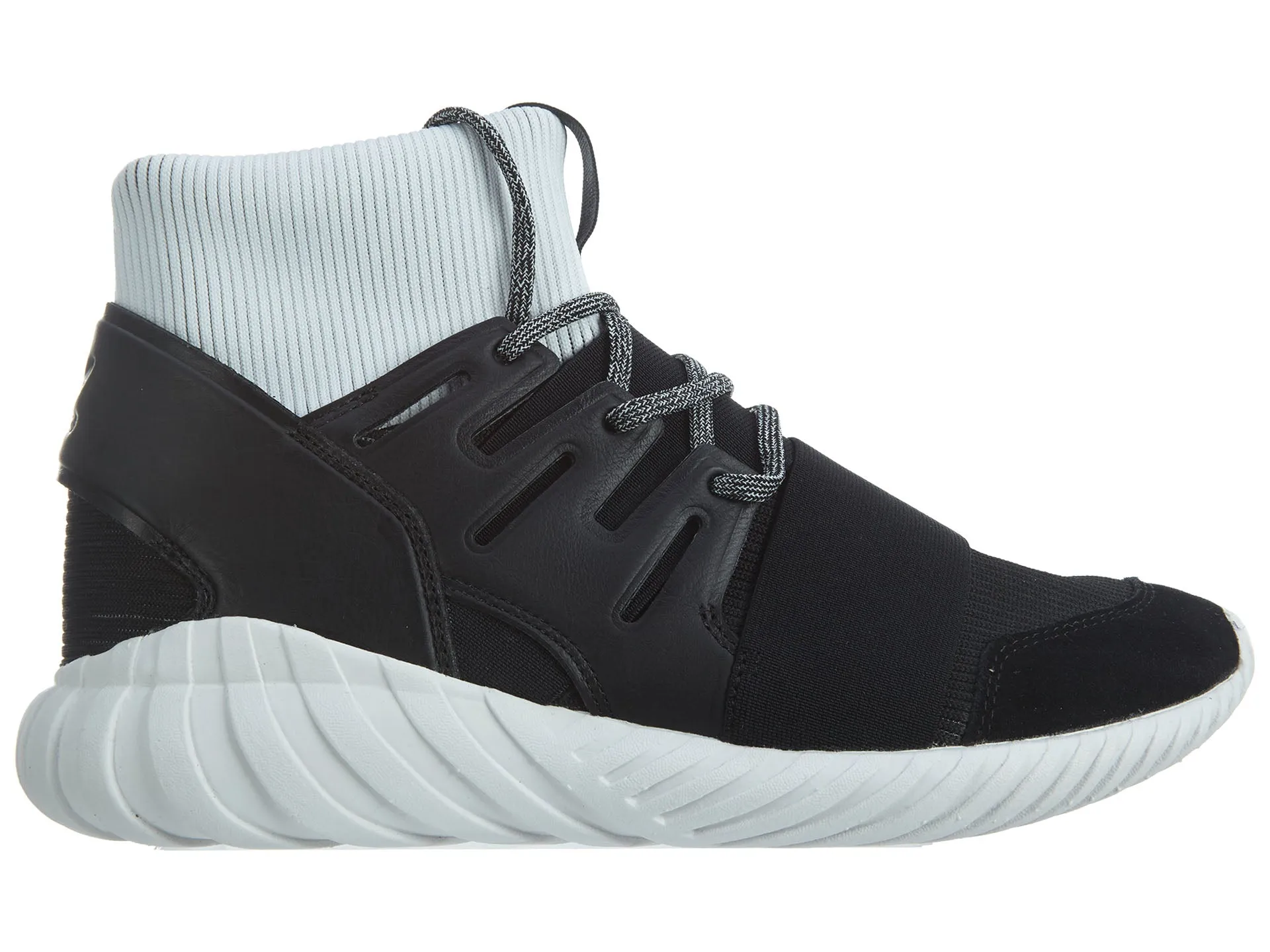 Adidas Tubular Doom Mens BA7555 Black White TwoTone Knit Mens Style :BA7555