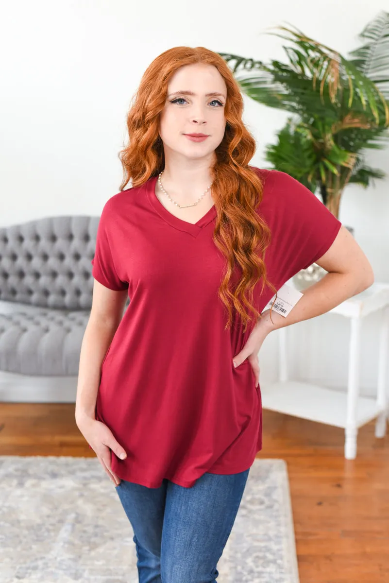 Adore V-Neck Relaxed Basic Top