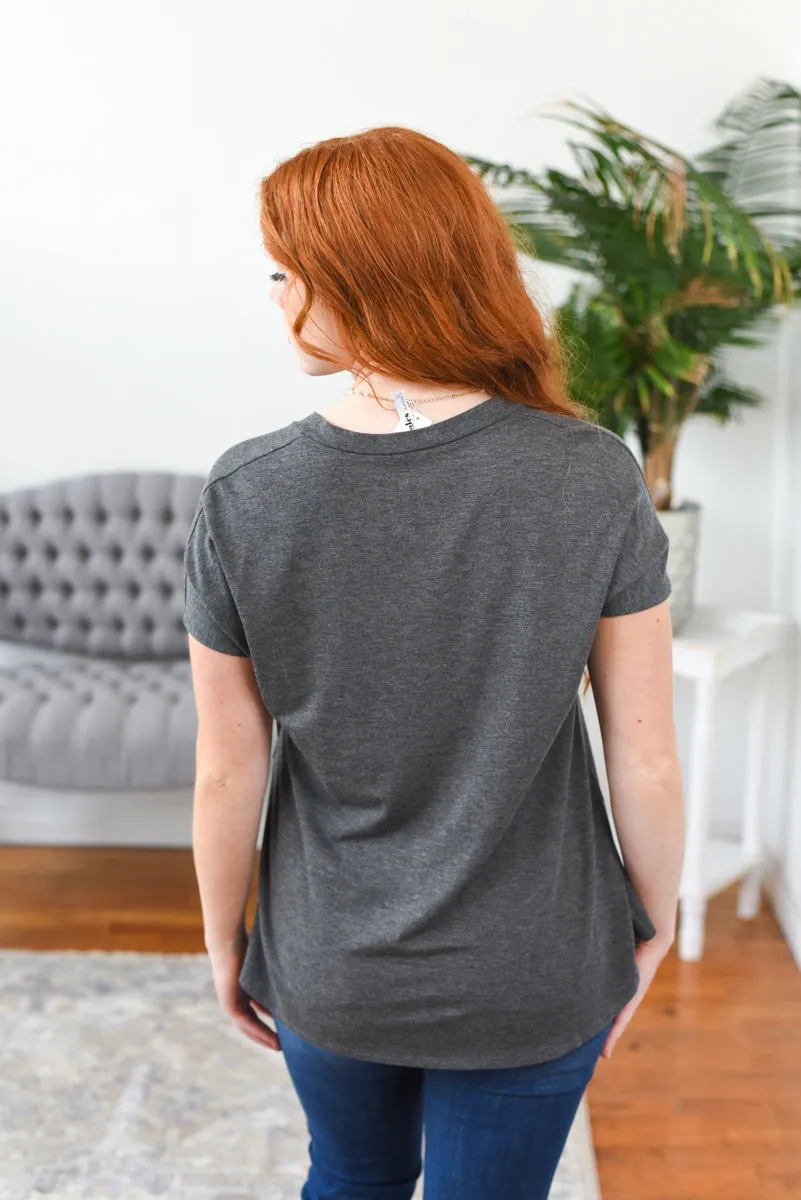 Adore V-Neck Relaxed Basic Top