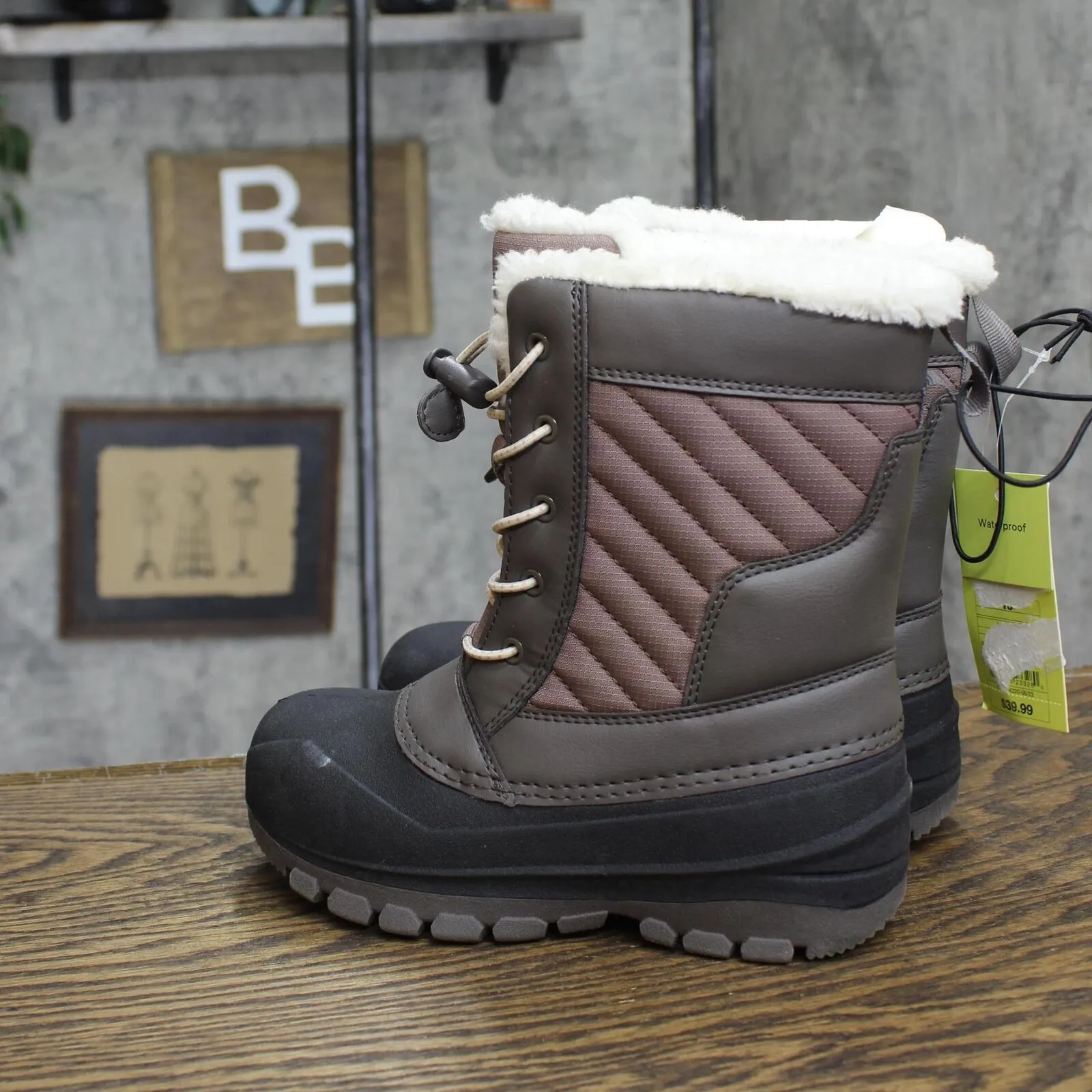 All In Motion Girls Skylar Winter Boots 88236452 Blush Brown 13