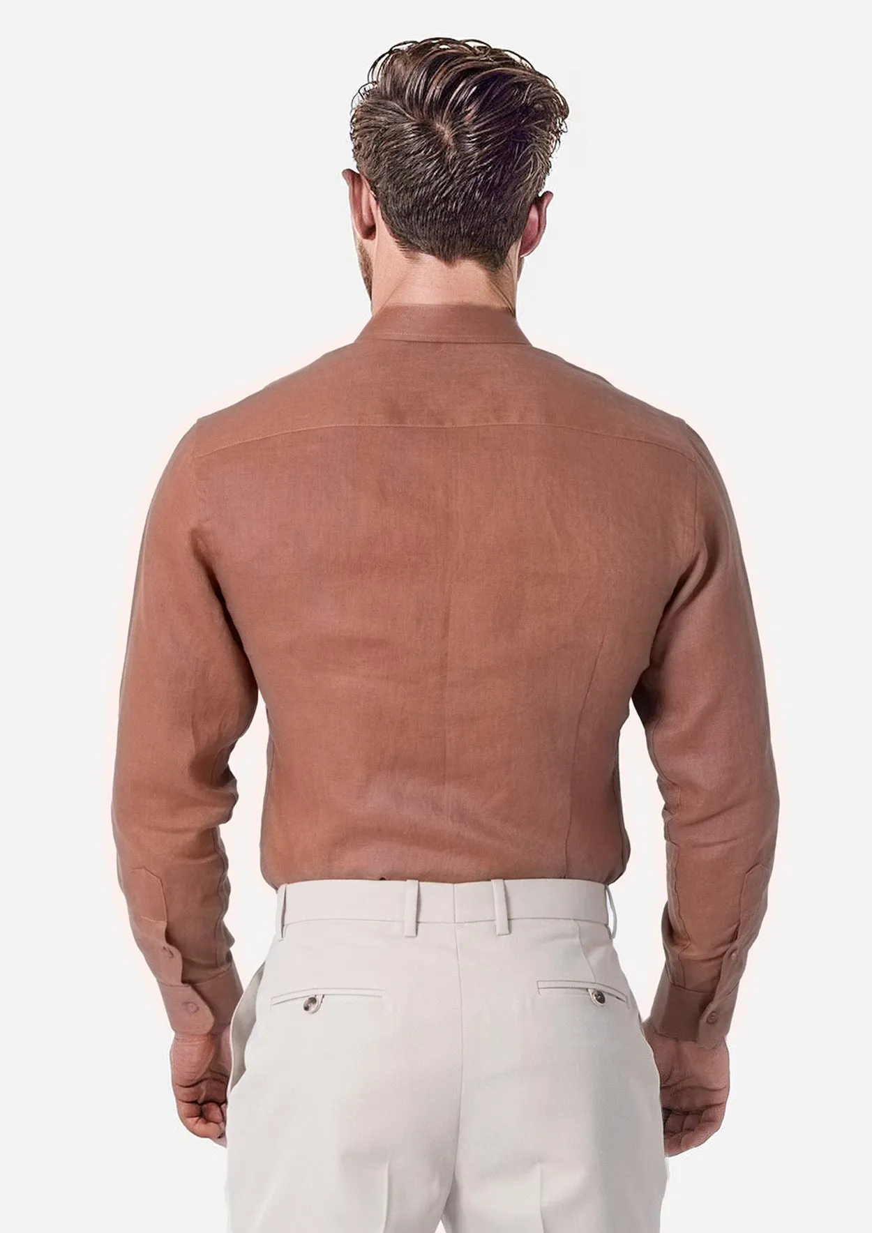 Amber Brown Linen Shirt