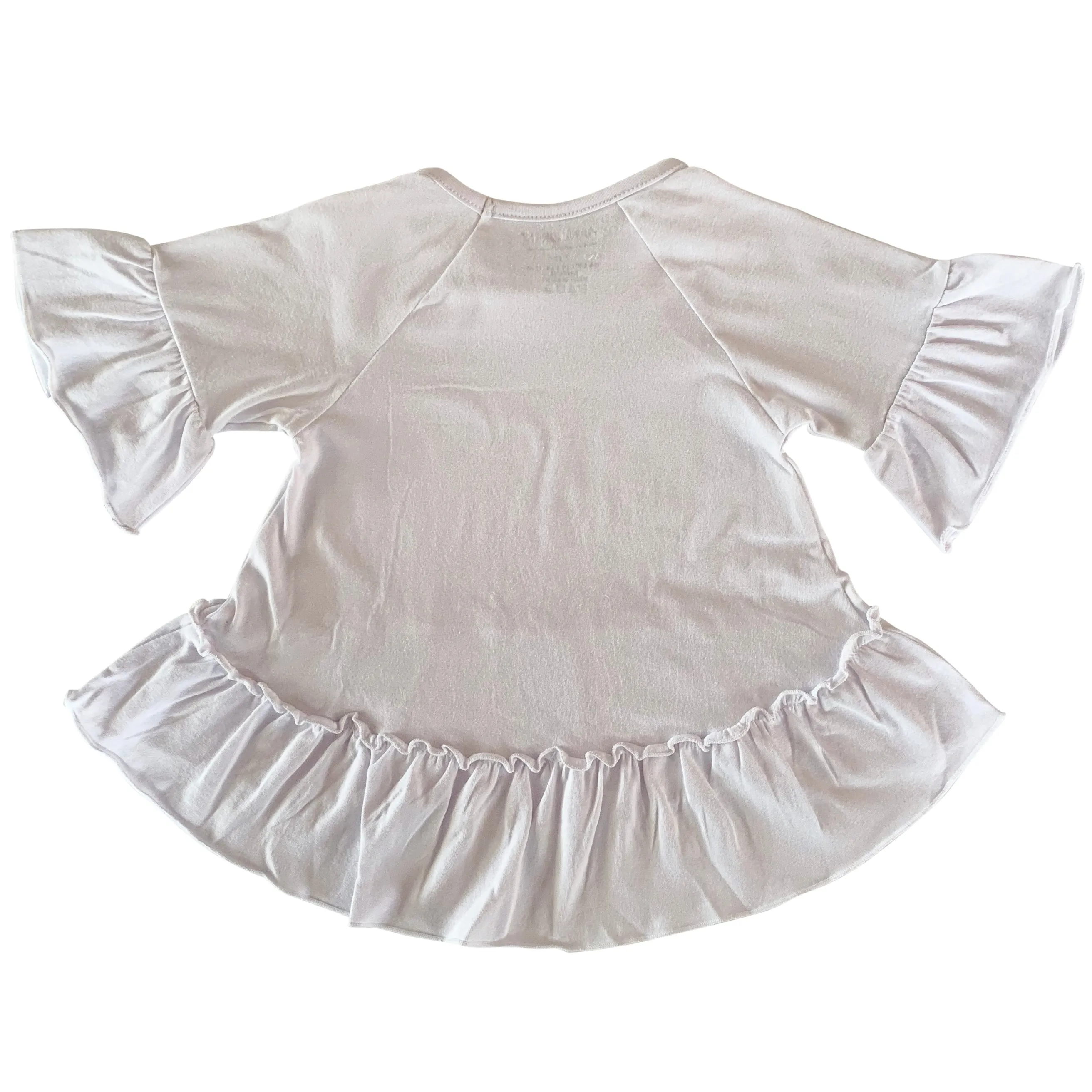 AnnLoren Little Toddler Big Girls' Angel Sleeve White Boutique Ruffle Top Shirt Clothing Sizes 2/3T - 7/8