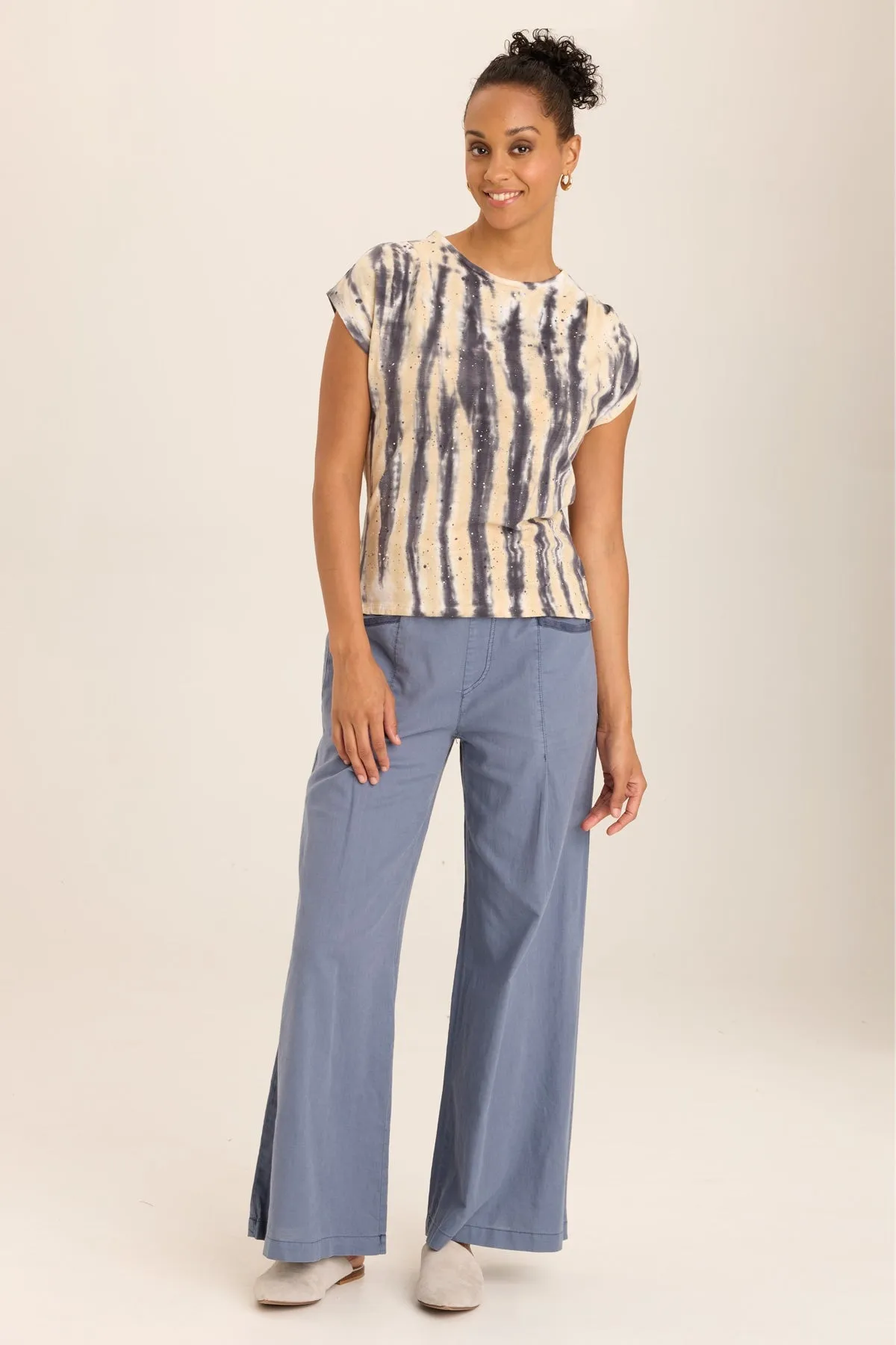 Arwen Soft  Jersey Mock Neck Tee