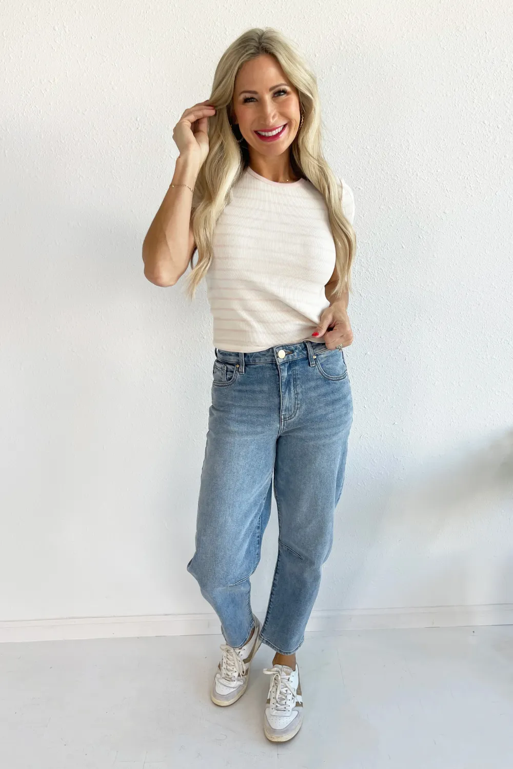 Ashley High Rise Slouchy Barrel Straight Leg