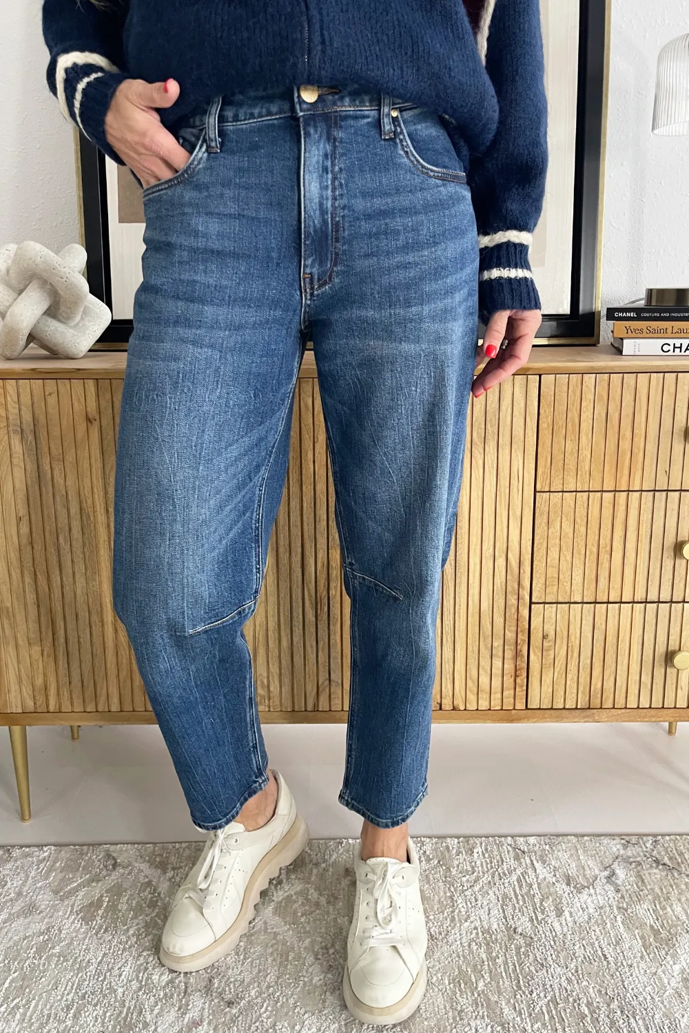 Ashley High Rise Slouchy Barrel Straight Leg
