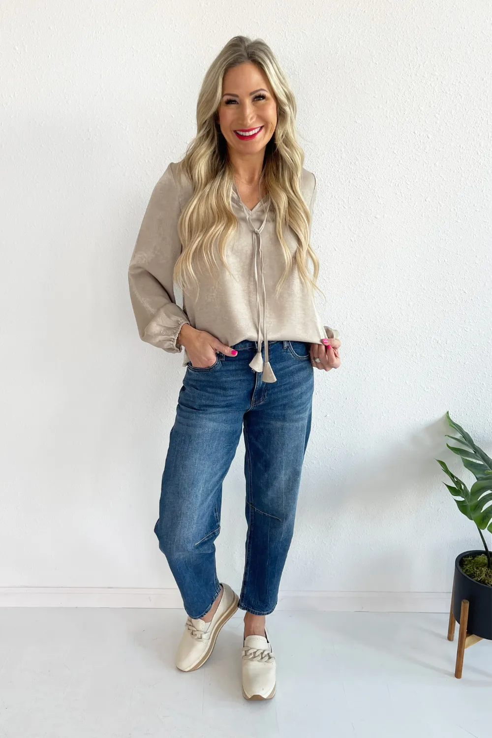Ashley High Rise Slouchy Barrel Straight Leg