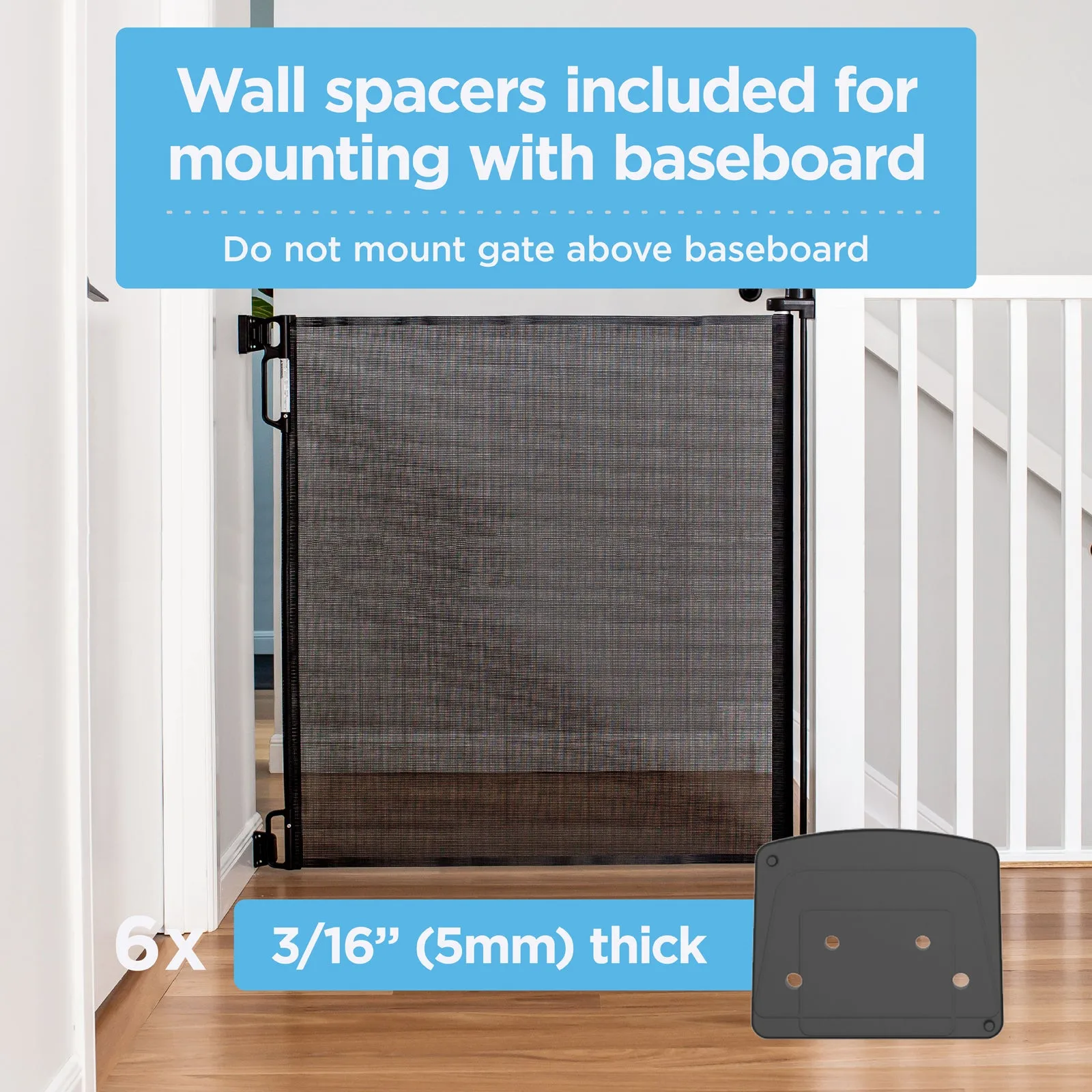 Baby Safety Gate Retractable Child Baby Pet Durable Guard 41" Tall X 71" Wide