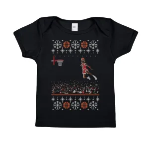 Baby-Size "1988 Jordan Dunk Contest Ugly Sweater" Unisex Infant Short-Sleeve Tee
