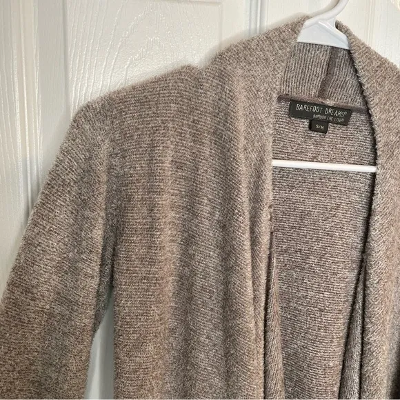 Barefoot Dreams Bamboo Chic Lite Knit Cardigan in Tan S/M
