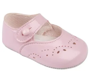 Baypods Girls Pink Heart Patent shoes