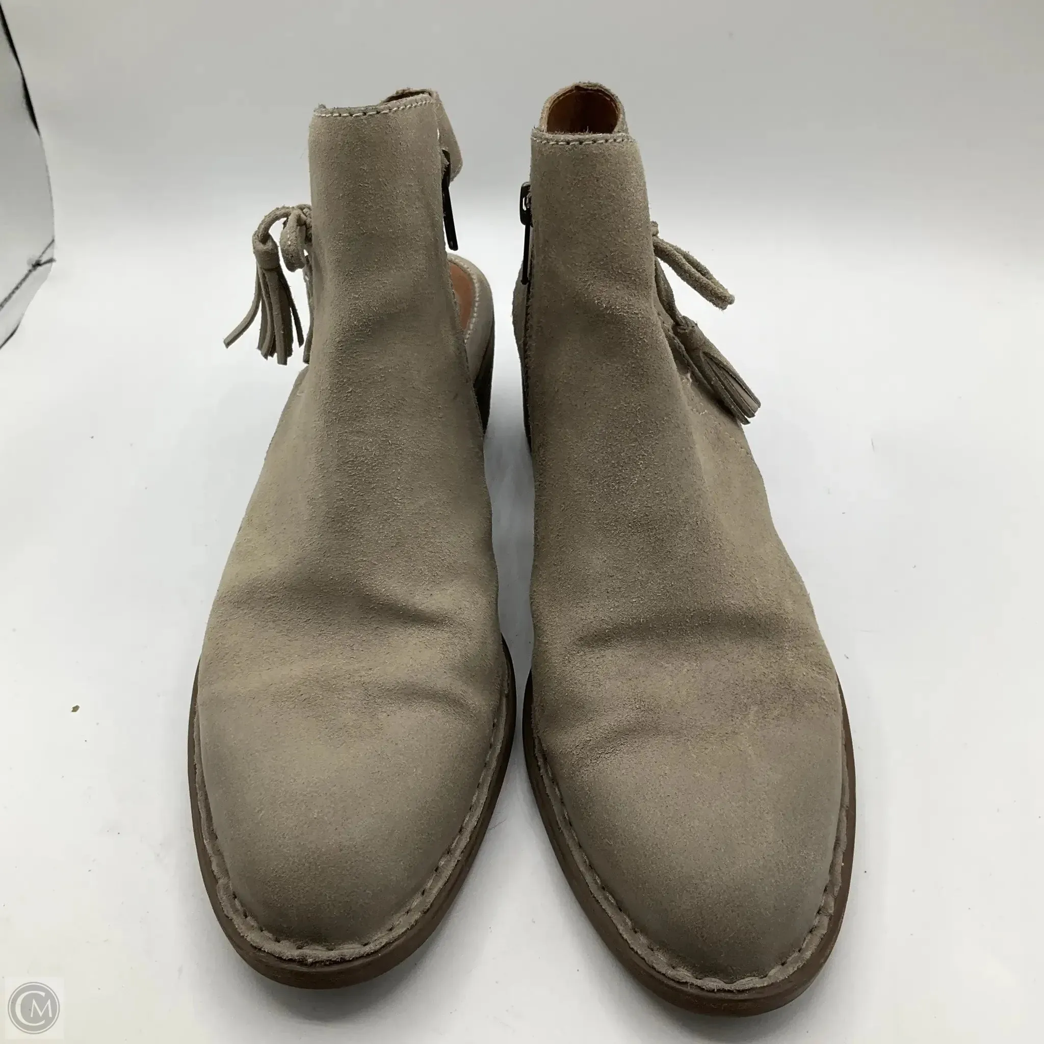 Boots Ankle Heels By Born In Grey, Size: 10