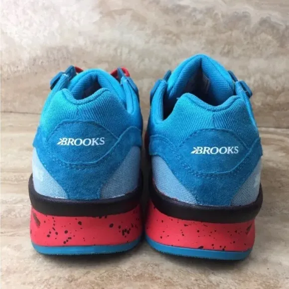 Brooks Heritage City Regent Sneakers Running Shoes Blue Red White size 7