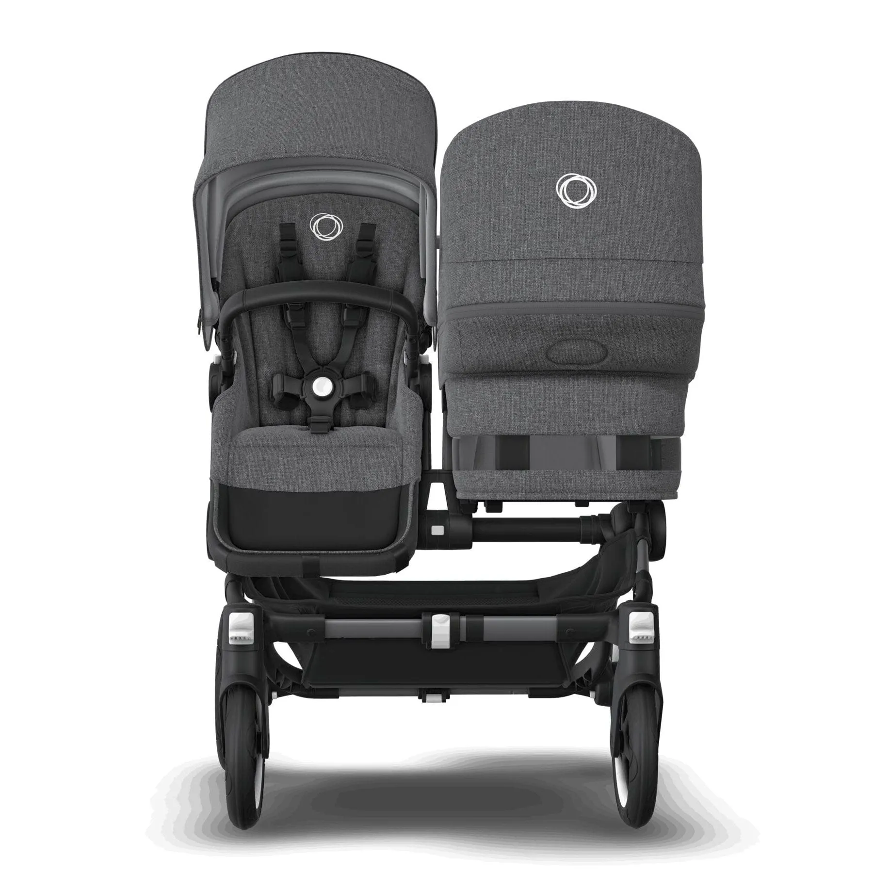 Bugaboo Donkey 5 Duo Complete Turtle Travel System - Grey Mélange