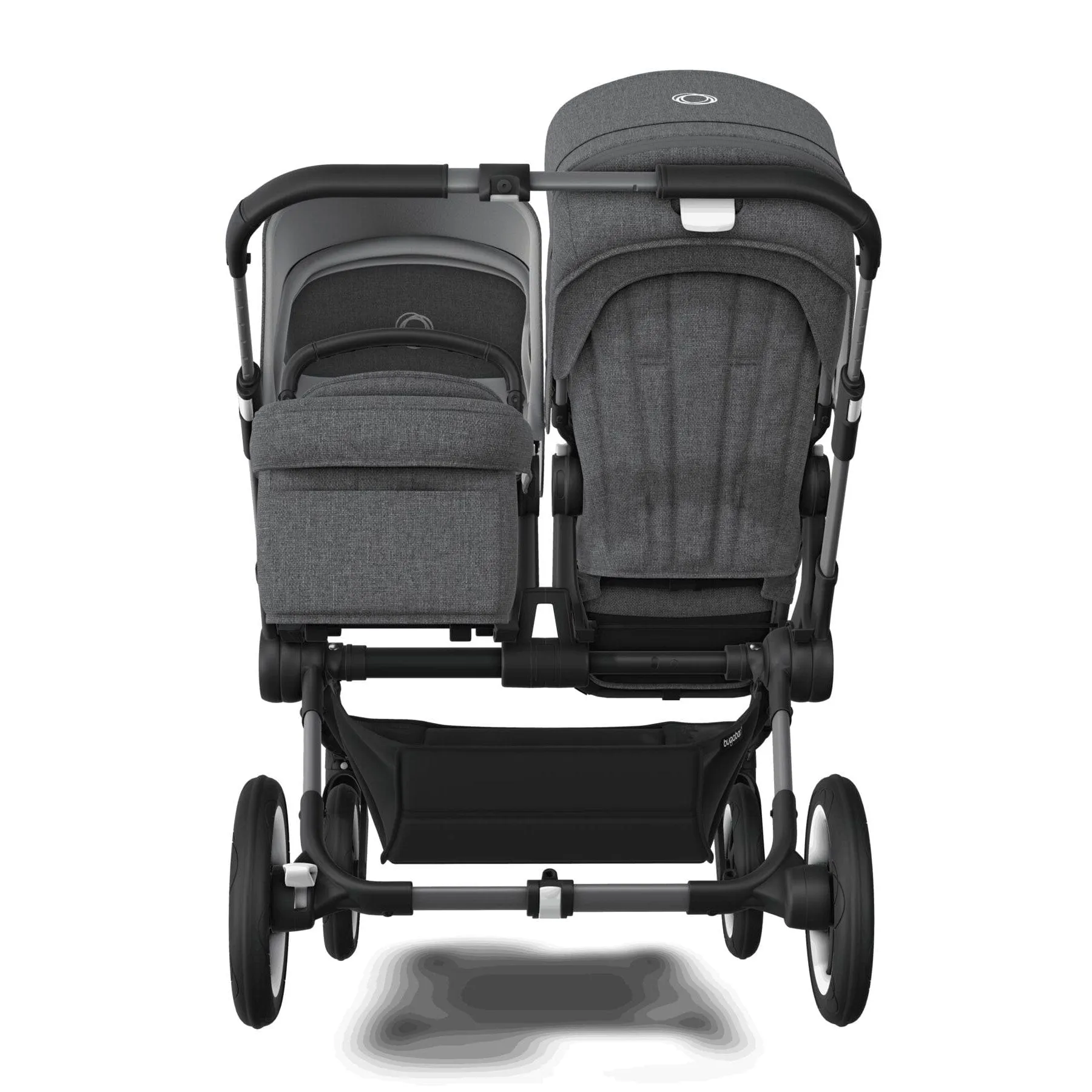 Bugaboo Donkey 5 Duo Complete Turtle Travel System - Grey Mélange