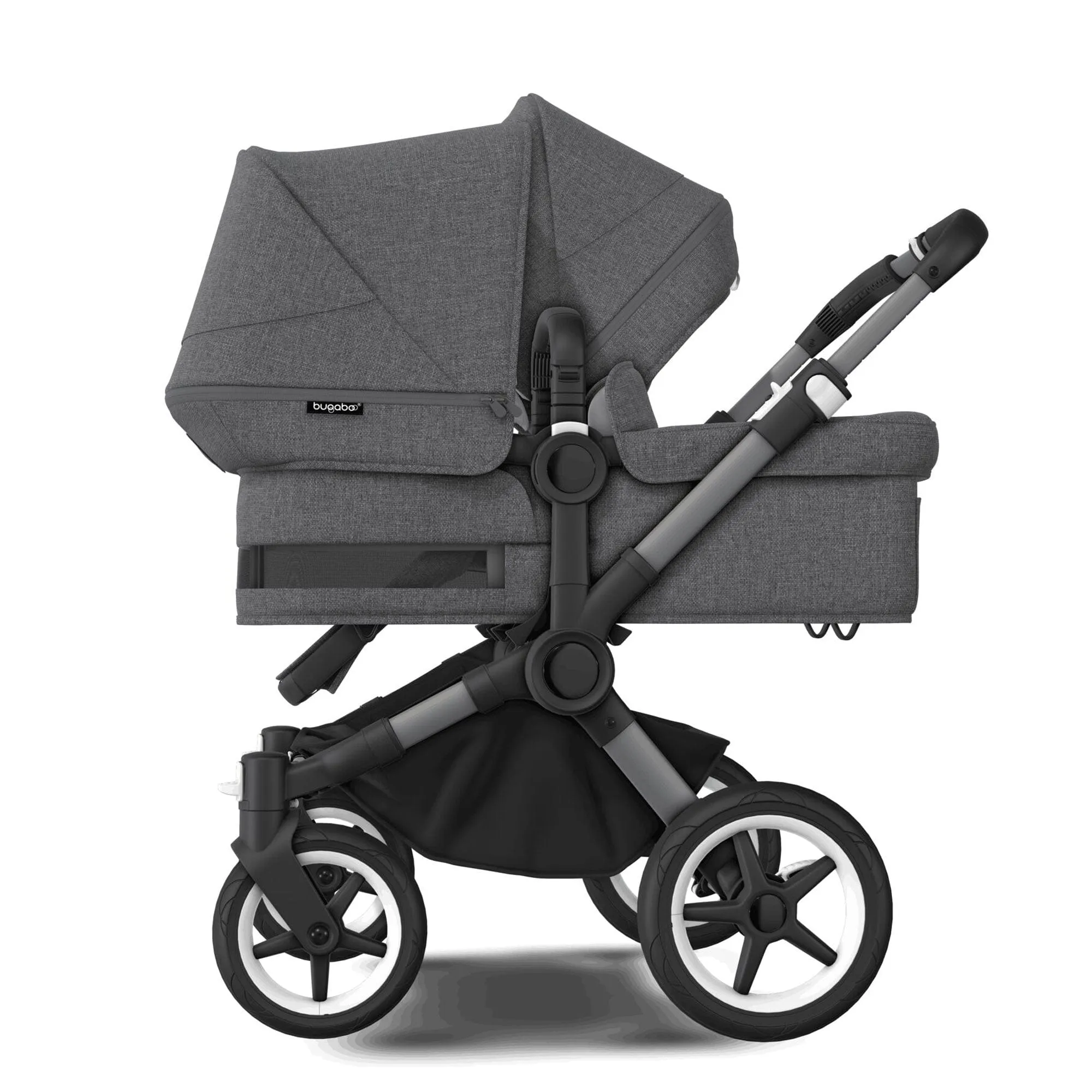 Bugaboo Donkey 5 Duo Complete Turtle Travel System - Grey Mélange