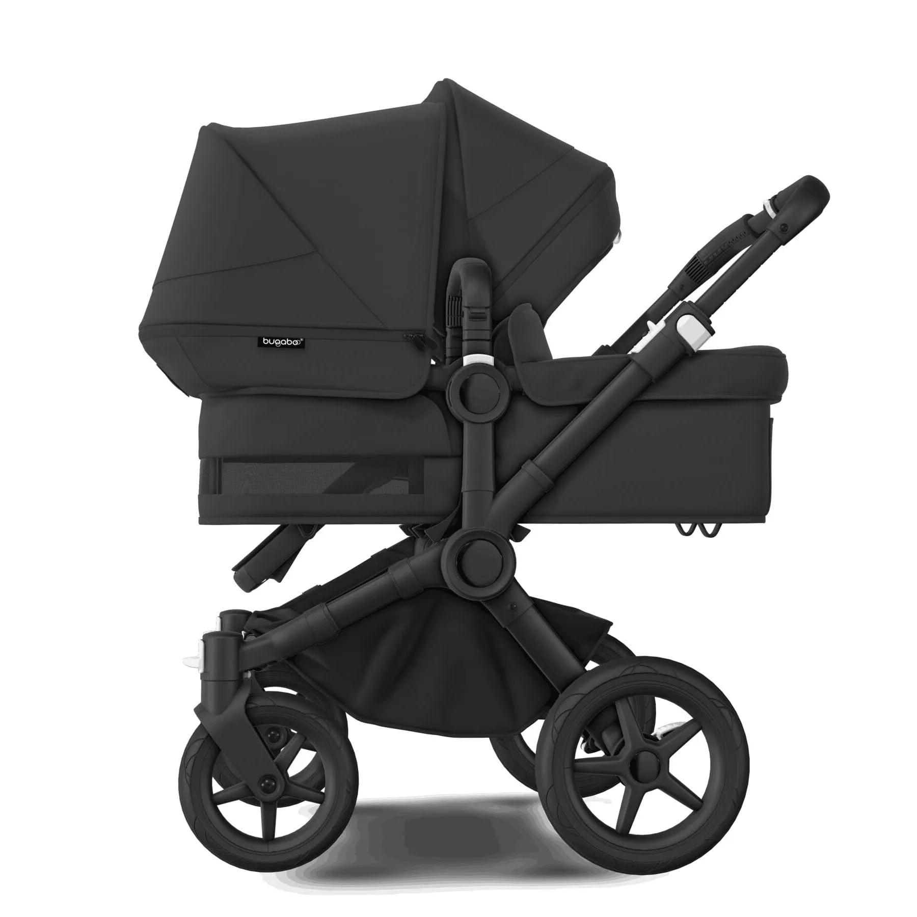 Bugaboo Donkey 5 Duo Complete Turtle Travel System - Midnight Black