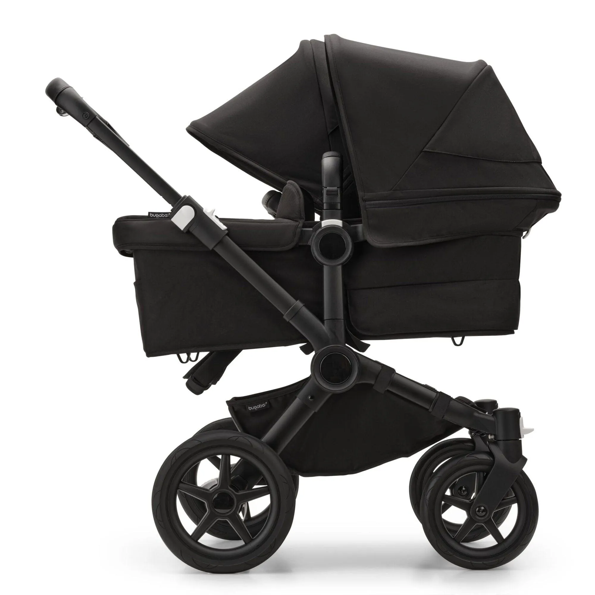 Bugaboo Donkey 5 Duo Complete Turtle Travel System - Midnight Black