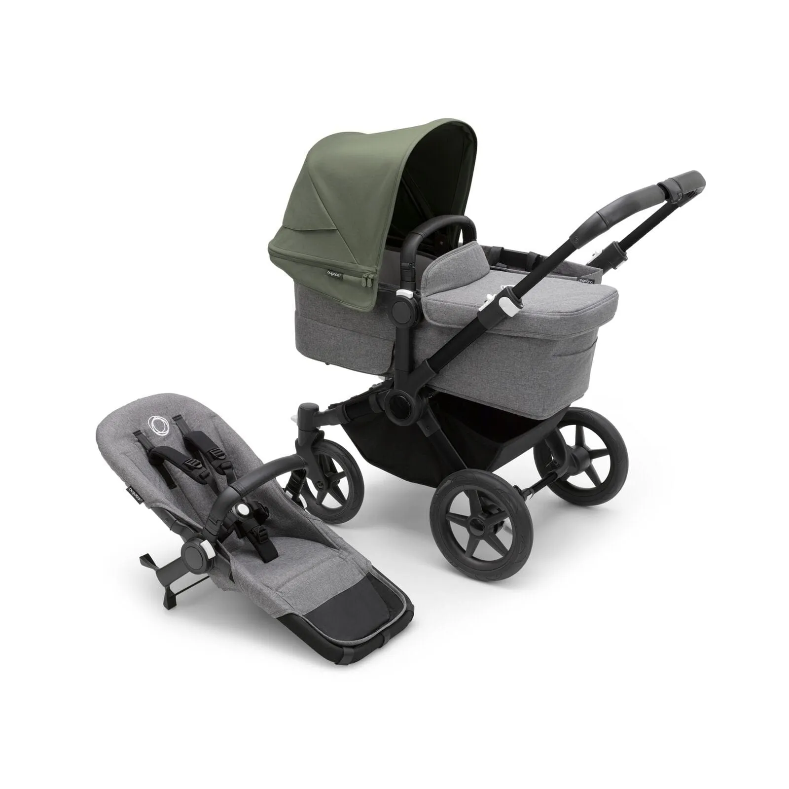 Bugaboo Donkey 5 Mono - Black/Grey Melange/Forest Green