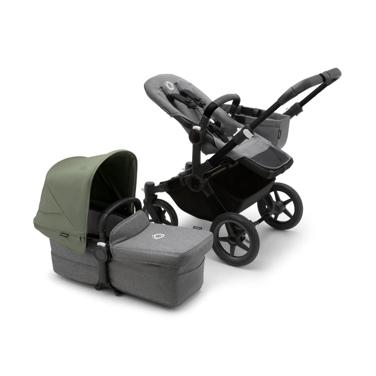 Bugaboo Donkey 5 Mono - Black/Grey Melange/Forest Green