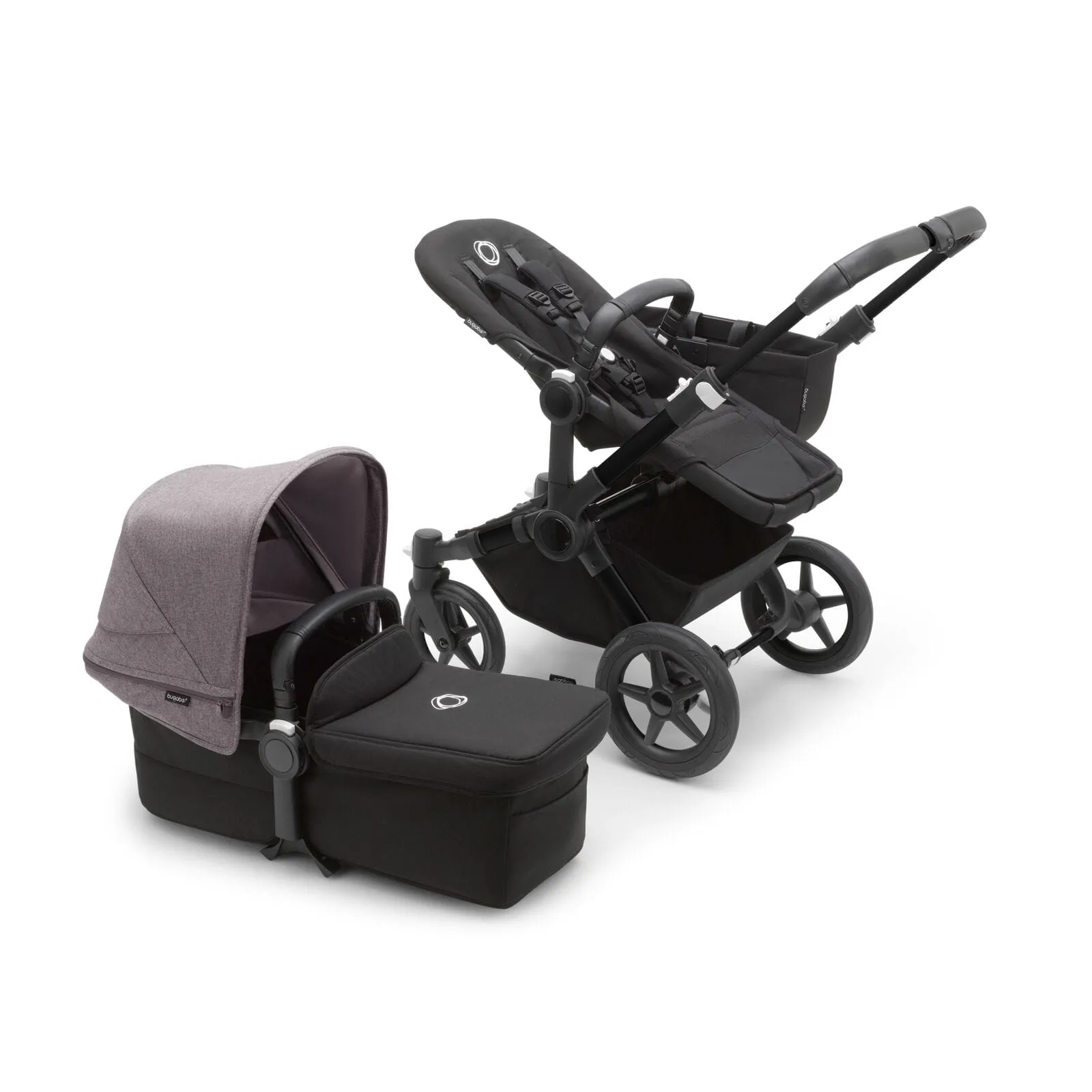 Bugaboo Donkey 5 Mono - Black/Midnight Black/Grey Melange