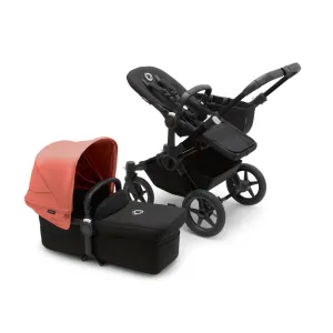 Bugaboo Donkey 5 Mono - Black/Midnight Black/Sunrise Red