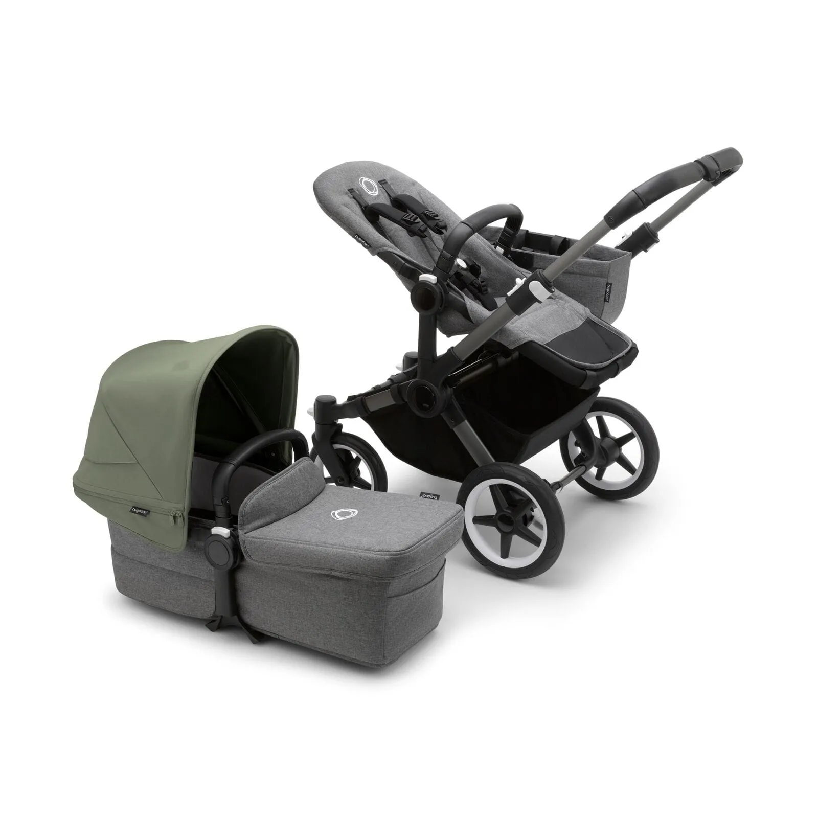 Bugaboo Donkey 5 Mono - Graphite/Grey Melange/Forest Green