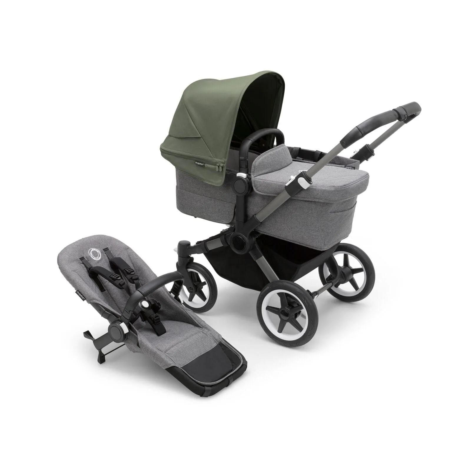 Bugaboo Donkey 5 Mono - Graphite/Grey Melange/Forest Green