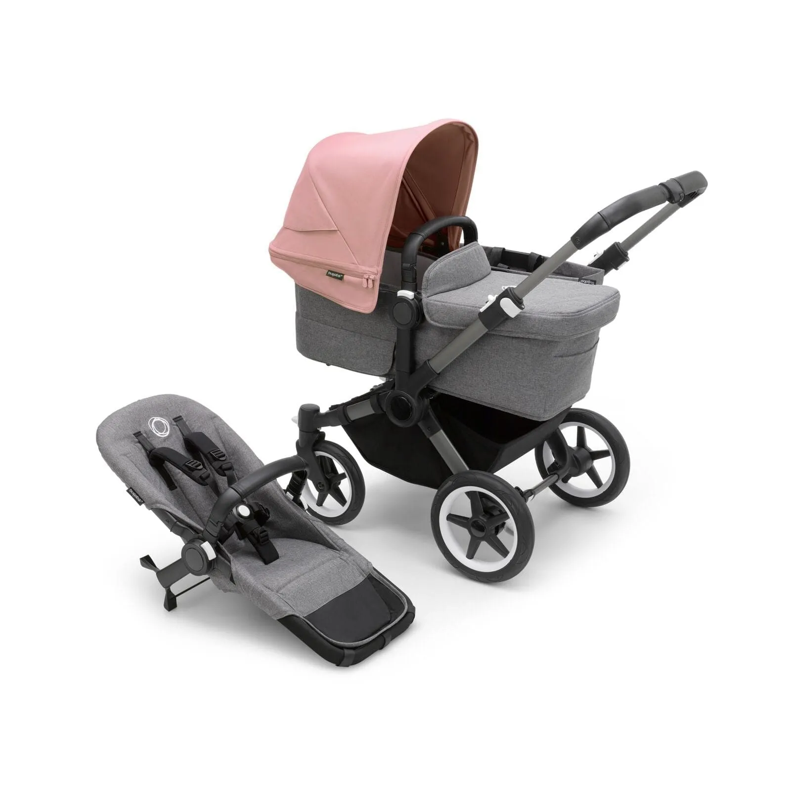 Bugaboo Donkey 5 Mono - Graphite/Grey Melange/Morning Pink