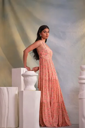 Butterly Bow Tye Maxi Dress