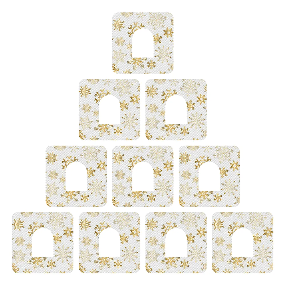Christmas gold snowflakes adhesive patches - all devices.