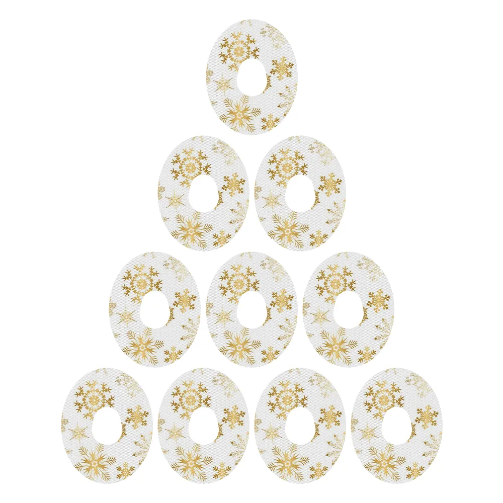 Christmas gold snowflakes adhesive patches - all devices.