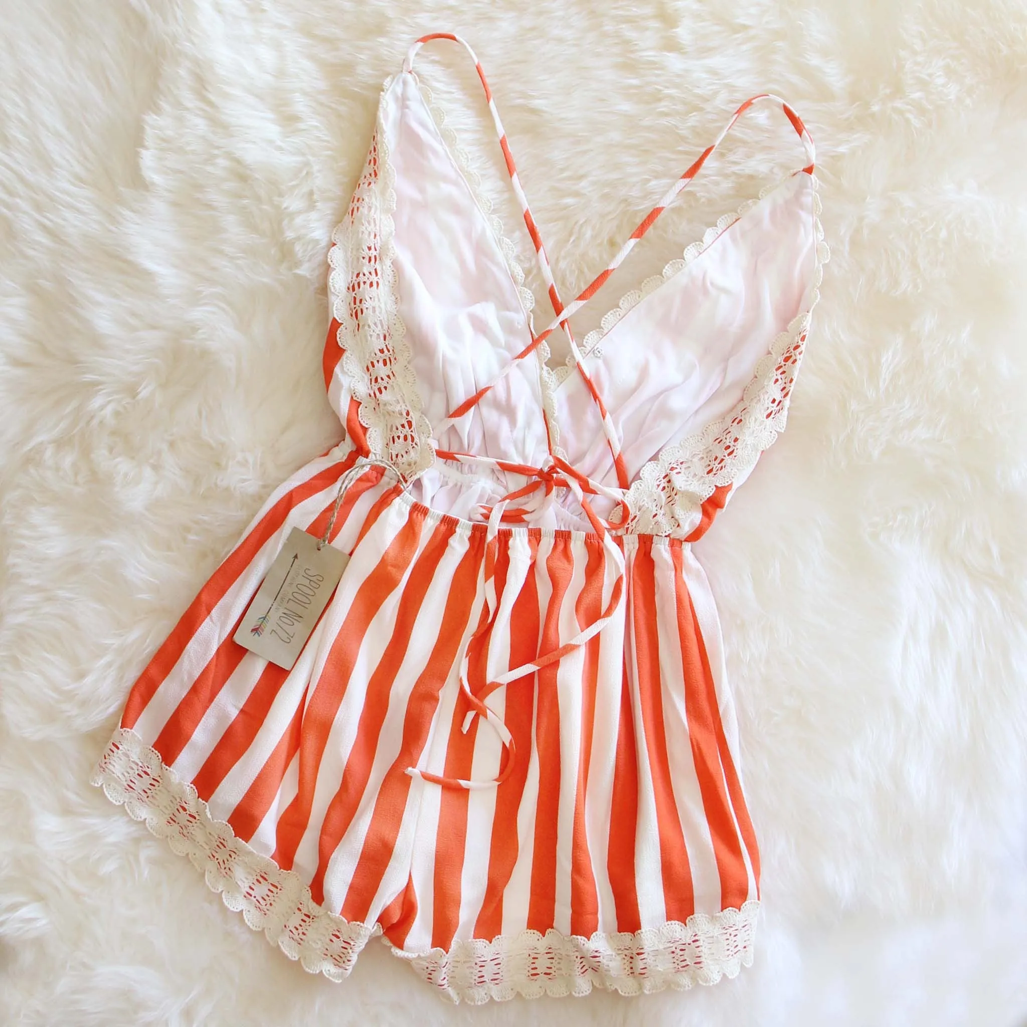 Citrus Romper in Orange