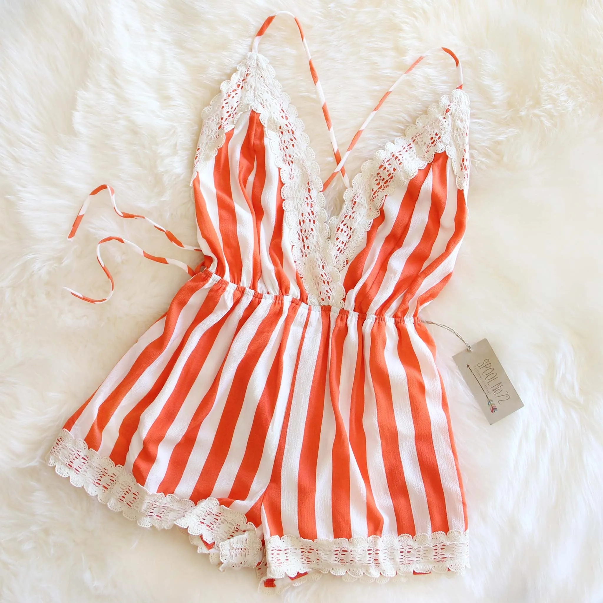 Citrus Romper in Orange