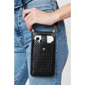 Claire Woven Cell Phone Crossbody