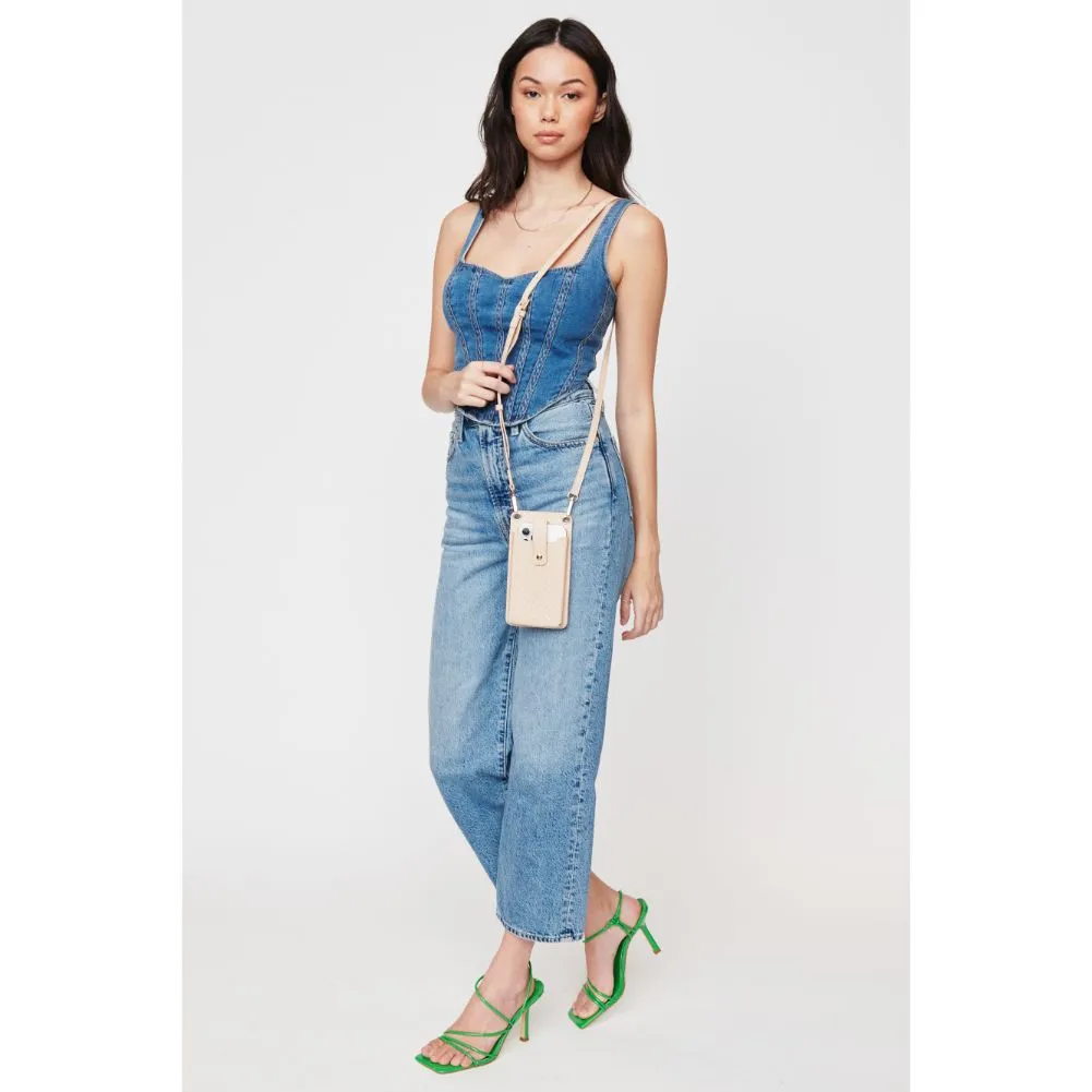 Claire Woven Cell Phone Crossbody