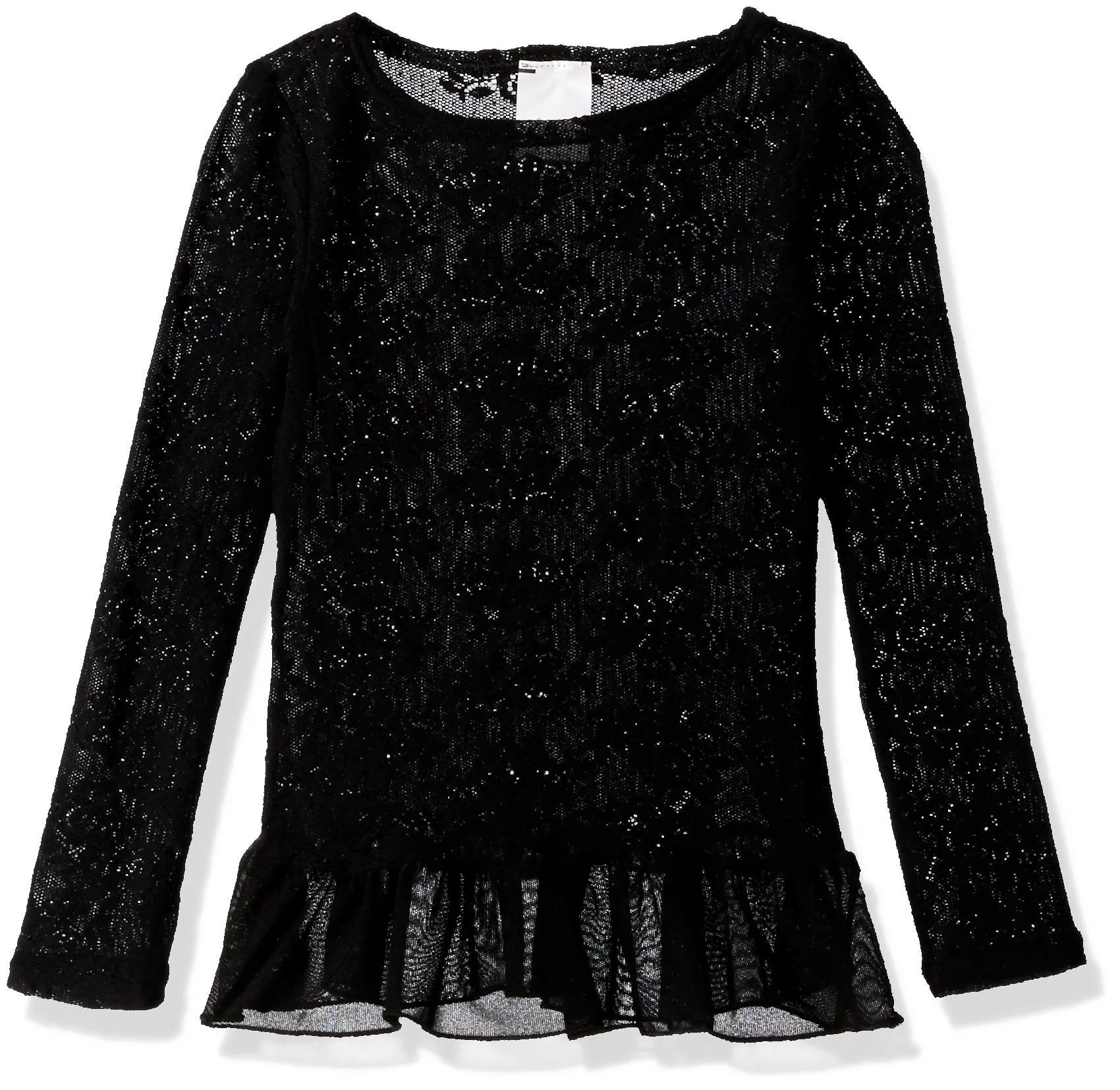 Clementine Little Girls' Lace Long Sleeve Durable Pullover Bodysuit Dance Dress