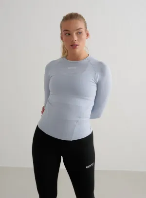 Cloudy Blue Soft Basic Long Sleeve