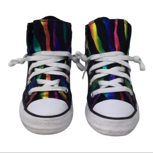 Converse Chuck Taylor AllStar Can't Be Tame Rainbow Zebra Stripe High Tops