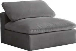Cozy Grey Velvet Chair