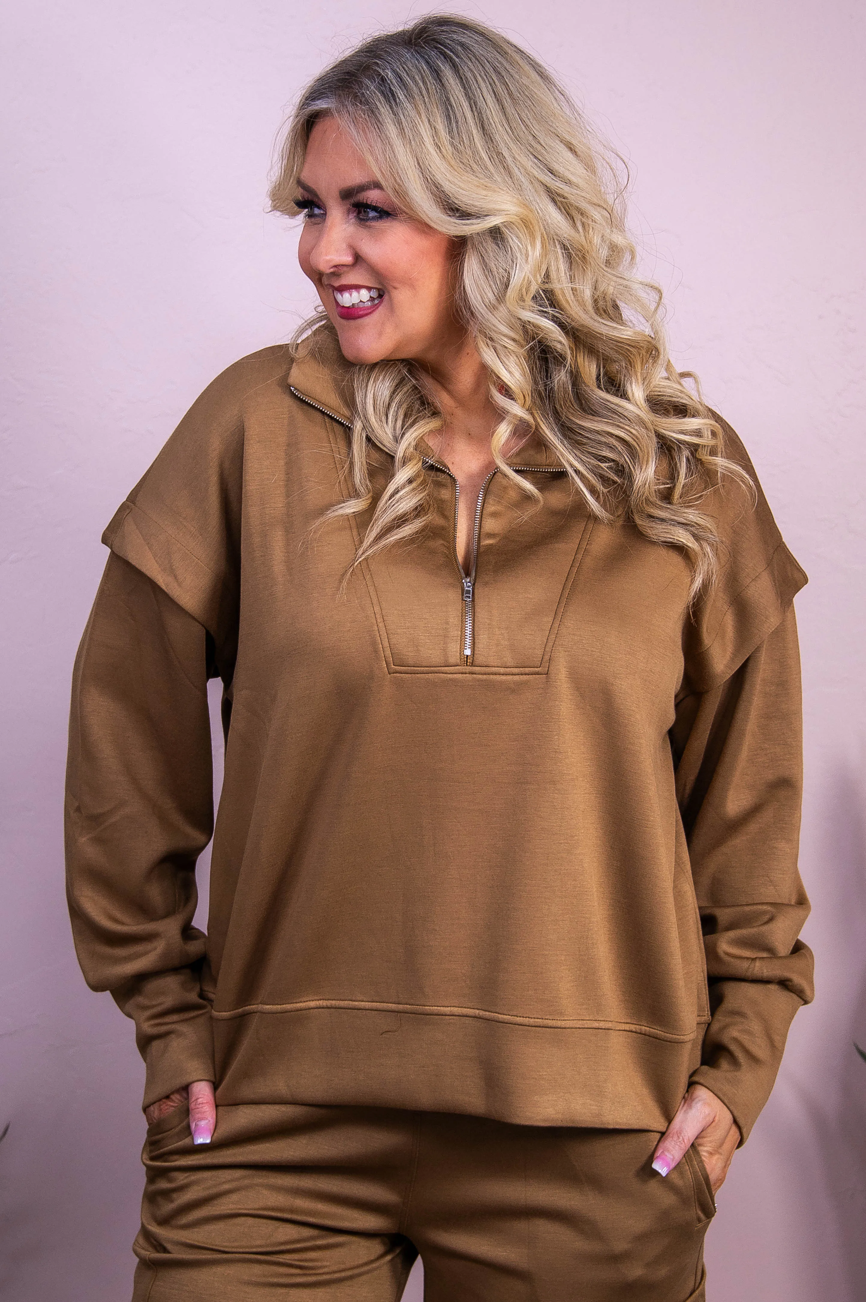 Cozy To The Touch Mocha Solid Top - T10282MO